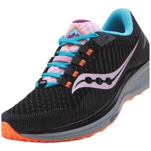 Saucony Women's Canyon TR trail running shoes black pink bright blue size 7